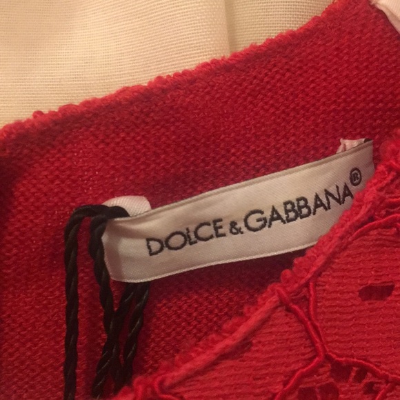 Dolce & Gabbana girls red lace dress - Picture 6 of 8